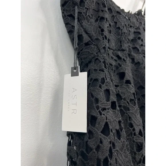 ASTR The Label Lace A Line Women's Sleeveless Midi Dress Black Size: Small NWT - Picture 7 of 9